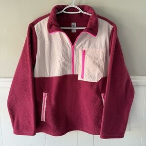 Te Verde Dark and Light Pink Fleece Hoodie